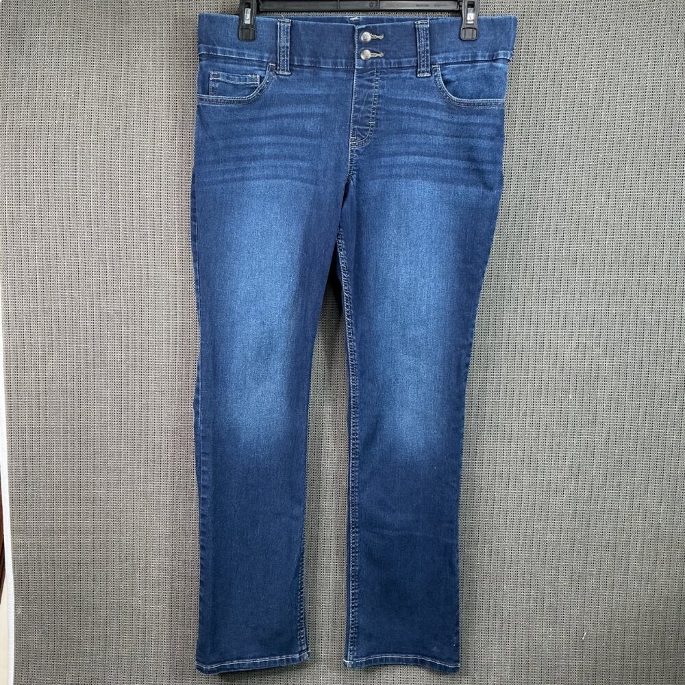 Lee Riders Womens Size 14M Blue Mid-Rise Slim Fit Denim Jeans